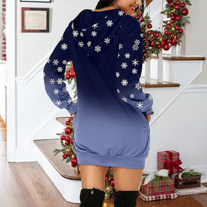 Kleid mit Schneeflocke Weinglas