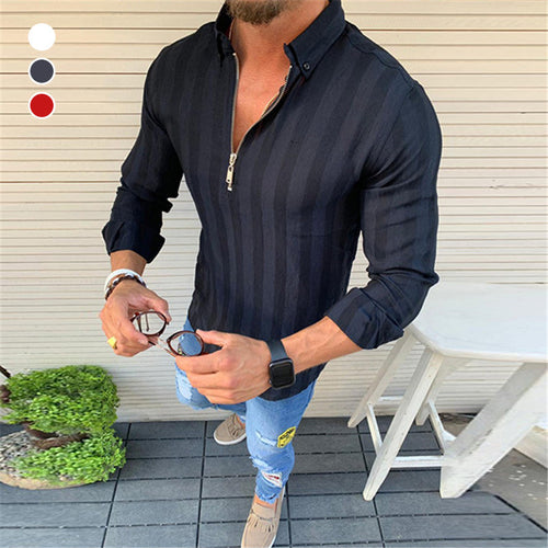 Gestreiftes Langärmliges T-Shirt mit Aufdruck