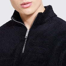Laden Sie das Bild in den Galerie-Viewer, Langarm-Sweatshirt aus Plüsch für Herren