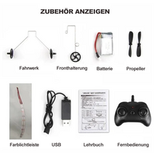Laden Sie das Bild in den Galerie-Viewer, Elektrisches Unzerbrechliches  Spielzeugflugzeug mit Fernbedienung