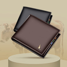 Laden Sie das Bild in den Galerie-Viewer, Kurze neue Ledergeldbörse mit Reißverschluss für Herren