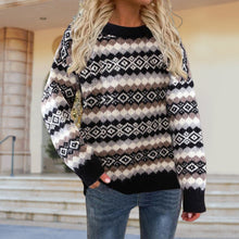 Laden Sie das Bild in den Galerie-Viewer, Weihnachten Gestreifter Strickpullover