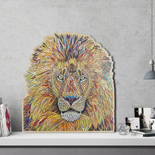 Laden Sie das Bild in den Galerie-Viewer, Löwen Holzpuzzle