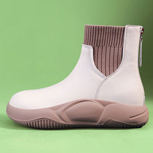 Laden Sie das Bild in den Galerie-Viewer, Gummistiefel Damen Kurzhoch Gummistiefeletten Winterstiefel