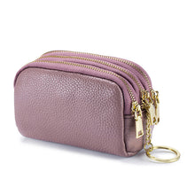 Laden Sie das Bild in den Galerie-Viewer, Mini Geldbörse mit Reißverschluss aus weichem Leder