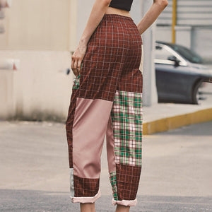 Unregelmäßig Karierte Freizeithose