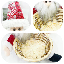 Laden Sie das Bild in den Galerie-Viewer, Niedliche ältere Figur, Süßigkeitenkorb, Apfel, Bambus-Ornament