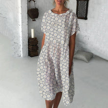 Laden Sie das Bild in den Galerie-Viewer, Damenkleid mit Sonnenblumendruck