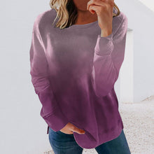 Laden Sie das Bild in den Galerie-Viewer, Sweatshirt mit Rundhalsausschnitt und Farbverlauf