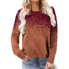 Laden Sie das Bild in den Galerie-Viewer, Sweatshirt mit Tintenpunktdruck und Rundhalsausschnitt