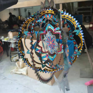 3D Mandala Kinetischer Windspinner