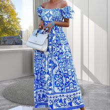 Laden Sie das Bild in den Galerie-Viewer, Böhmisches Kleid mit hoher Taille