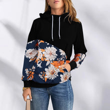 Laden Sie das Bild in den Galerie-Viewer, Langarmiges Sweatshirt mit Kapuze und hohem Ausschnitt