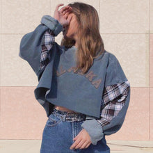 Laden Sie das Bild in den Galerie-Viewer, Lockeres Damen-Sweatshirt mit Rundhalsausschnitt