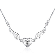 Laden Sie das Bild in den Galerie-Viewer, Engelsflügel Herz Halskette