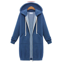 Laden Sie das Bild in den Galerie-Viewer, Lässige Damen-Fleece-Hoodies mit Reißverschluss