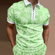Laden Sie das Bild in den Galerie-Viewer, Herren Sommer stylisches bedrucktes Poloshirt