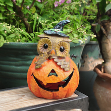 Laden Sie das Bild in den Galerie-Viewer, Halloween Kürbis Eule Ornament