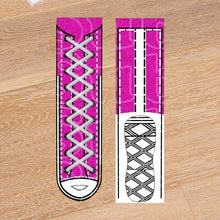 Laden Sie das Bild in den Galerie-Viewer, Lustige Socken mit Schnürsenkelaufdruck