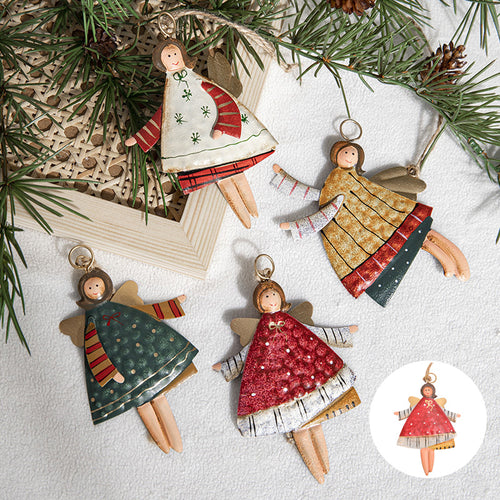 Weihnachtskreativer Gemalter Engelsdekorationsanhänger