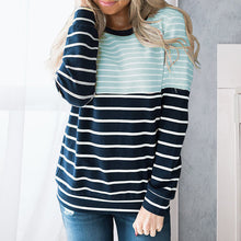 Laden Sie das Bild in den Galerie-Viewer, Modisches Kontrastgestreiftes T-Shirt