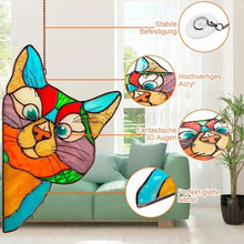 Laden Sie das Bild in den Galerie-Viewer, Süßer Katzenaufkleber fürs Fenster