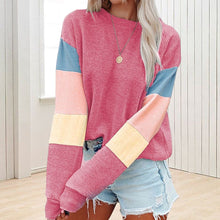 Laden Sie das Bild in den Galerie-Viewer, Kontrast-Sweatshirt mit Rundhalsausschnitt