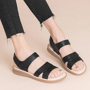 Damen Bequeme Sandalen mit Klettverschluss