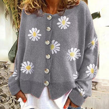 Laden Sie das Bild in den Galerie-Viewer, Süße Strickjacke mit Gänseblümchen