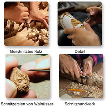 Laden Sie das Bild in den Galerie-Viewer, Flachschaufel Holzmeißel Set (12 Stück )