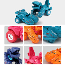 Laden Sie das Bild in den Galerie-Viewer, 2 in 1 automatisches verformtes Dinosaurier Schiebespielzeugauto