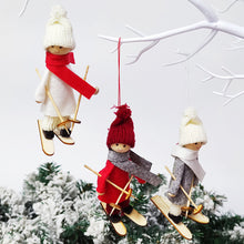 Laden Sie das Bild in den Galerie-Viewer, Kreativer Skipuppen-Weihnachtsbaumschmuck aus Vliesstoff