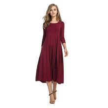 Laden Sie das Bild in den Galerie-Viewer, Neues Einfarbiges Elegantes Kleid Für Damen