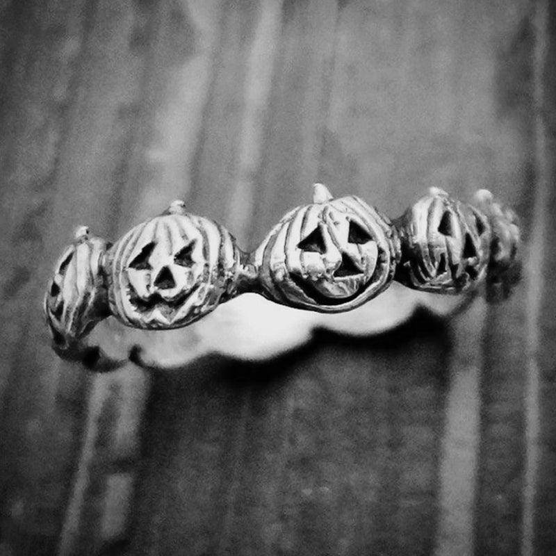 Damen Halloween Kürbis Ring