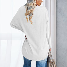 Laden Sie das Bild in den Galerie-Viewer, Damen Lockeres Langärmeliges Modisches T-Shirt mit V-Ausschnitt