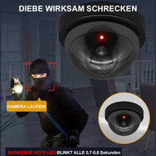 Laden Sie das Bild in den Galerie-Viewer, Halbkugelförmige Simulationsüberwachungskamera mit Licht