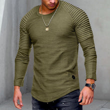 Laden Sie das Bild in den Galerie-Viewer, Langärmliges Zerknittertes T-Shirt für Herren