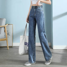 Laden Sie das Bild in den Galerie-Viewer, Jeans mit weitem Bein für Damen