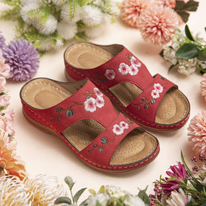 Damen handgemachte lässige hohle Blumensandalen