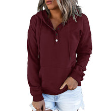 Laden Sie das Bild in den Galerie-Viewer, Langärmliges Lockeres Lässiges Sweatshirt mit Kordelzug