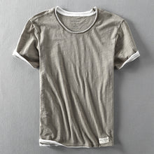 Laden Sie das Bild in den Galerie-Viewer, Herren Sommer Lässiges T-Shirt mit O-Ausschnitt