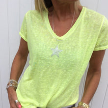 Laden Sie das Bild in den Galerie-Viewer, Bequemes Weiches Stern-T-Shirt