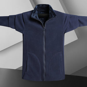 Wende-Sweatshirt mit Stehkragen aus Fleece