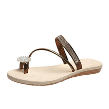 Laden Sie das Bild in den Galerie-Viewer, Sommer glänzende Strass Sandalen