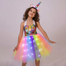 Laden Sie das Bild in den Galerie-Viewer, Beleuchtetes Einhorn Prinzessinnenkleid