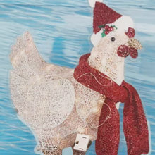 Laden Sie das Bild in den Galerie-Viewer, Weihnachten leuchtende Schal-Huhn-Dekoration