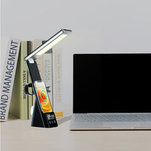 Laden Sie das Bild in den Galerie-Viewer, Multifunktionale Schreibtischlampe mit Uhr und Schnellladegerät