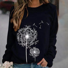 Laden Sie das Bild in den Galerie-Viewer, Sweatshirt mit Löwenzahn-Print