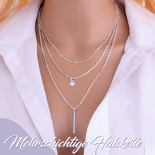 Laden Sie das Bild in den Galerie-Viewer, Mehrschichtige hängende Halskette mit Anhänger