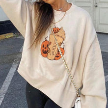 Laden Sie das Bild in den Galerie-Viewer, Halloween Kürbis Damen Sweatshirt